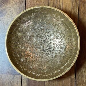 Vintage Brass Decorative Bowl From India